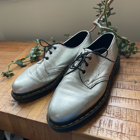 Silver Dr. Marten oxfords - Picture 2 of 5